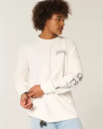 Boxy Layered Thermal Graphic Shirt