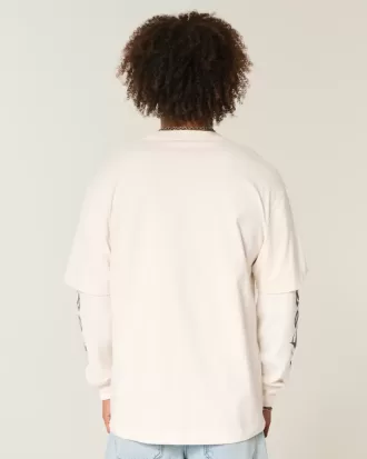 Boxy Layered Thermal Graphic Shirt