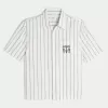 Boxy Linen-Blend Short-Sleeve Bermuda Graphic Shirt Boxy Linen-Blend Short-Sleeve Bermuda Graphic Shirt