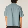 Boxy Linen-Blend Short-Sleeve Shirt
