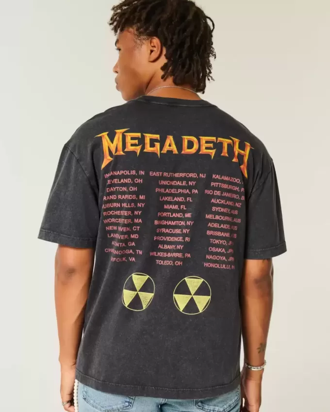 Boxy Megadeth Tour Graphic Tee