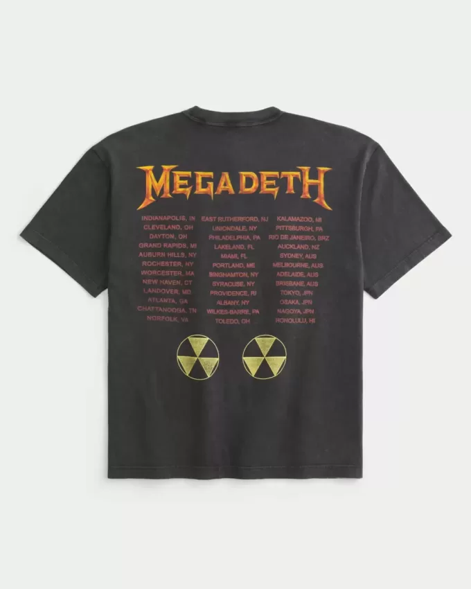 Boxy Megadeth Tour Graphic Tee