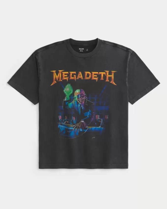 Boxy Megadeth Tour Graphic Tee