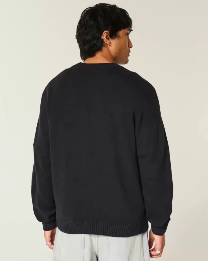 Boxy Motor City Auto Repairs Graphic Crew Sweater Boxy Motor City Auto Repairs Graphic Crew Sweater