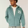 Boxy Number Graphic Zip-Up Hoodie Boxy Number Graphic Zip-Up Hoodie