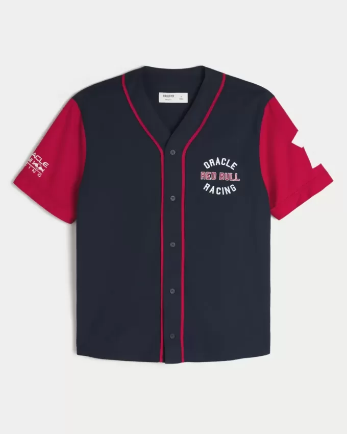 Boxy Oracle Red Bull Racing Baseball Jersey Boxy Oracle Red Bull Racing Baseball Jersey