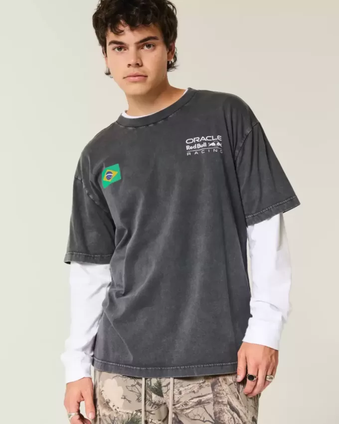 Boxy Oracle Red Bull Racing Graphic Tee Boxy Oracle Red Bull Racing Graphic Tee