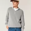 Boxy Quarter-Zip Sweater