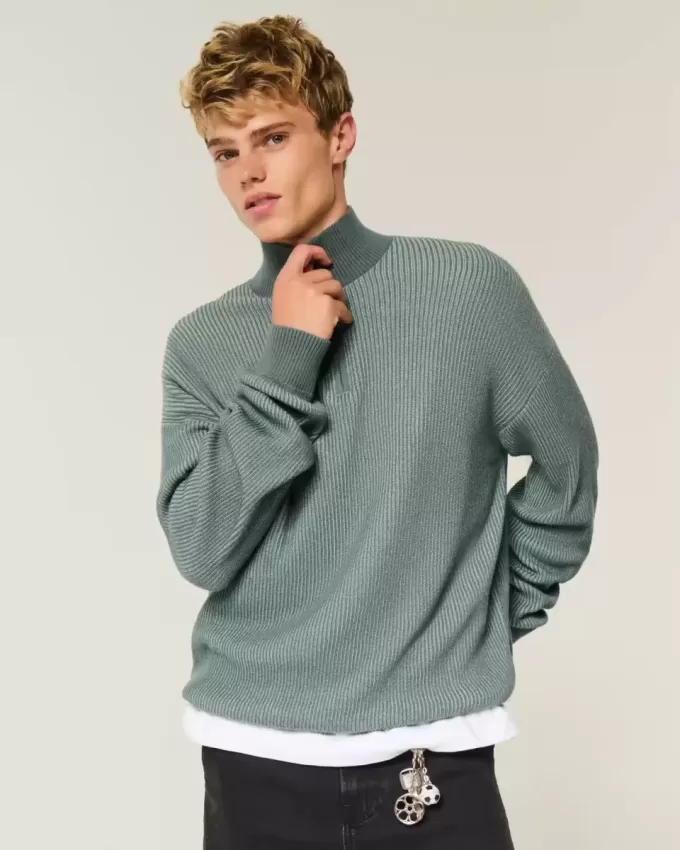 Boxy Quarter-Zip Sweater Boxy Quarter-Zip Sweater
