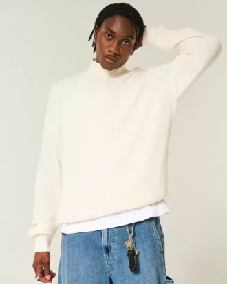 Boxy Quarter-Zip Sweater