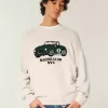 Boxy Racing Graphic Crew Sweater Boxy Racing Graphic Crew Sweater