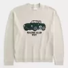 Boxy Racing Graphic Crew Sweater Boxy Racing Graphic Crew Sweater