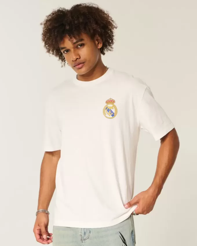 Boxy Real Madrid CF Graphic Tee Boxy Real Madrid CF Graphic Tee