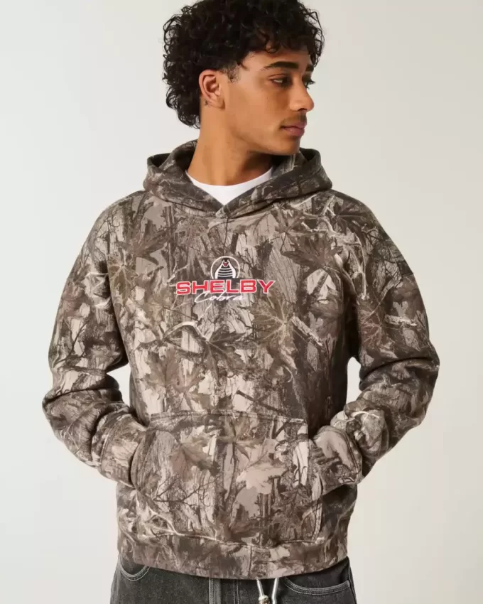 Boxy Shelby Graphic Camo Hoodie Boxy Shelby Graphic Camo Hoodie