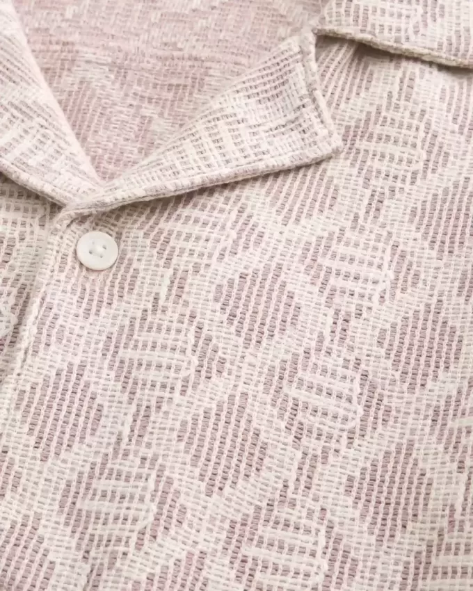 Boxy Short-Sleeve Crochet-Style Shirt