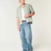 Boxy Short-Sleeve Linen-Blend Shirt Boxy Short-Sleeve Linen-Blend Shirt
