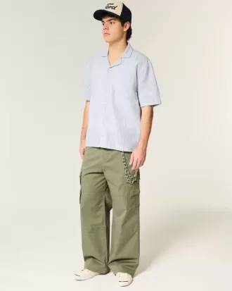 Boxy Short-Sleeve Linen-Blend Shirt Boxy Short-Sleeve Linen-Blend Shirt