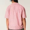 Boxy Short-Sleeve Linen-Blend Shirt Boxy Short-Sleeve Linen-Blend Shirt