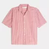 Boxy Short-Sleeve Linen-Blend Shirt Boxy Short-Sleeve Linen-Blend Shirt
