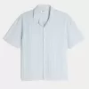 Boxy Short-Sleeve Linen-Blend Shirt Boxy Short-Sleeve Linen-Blend Shirt