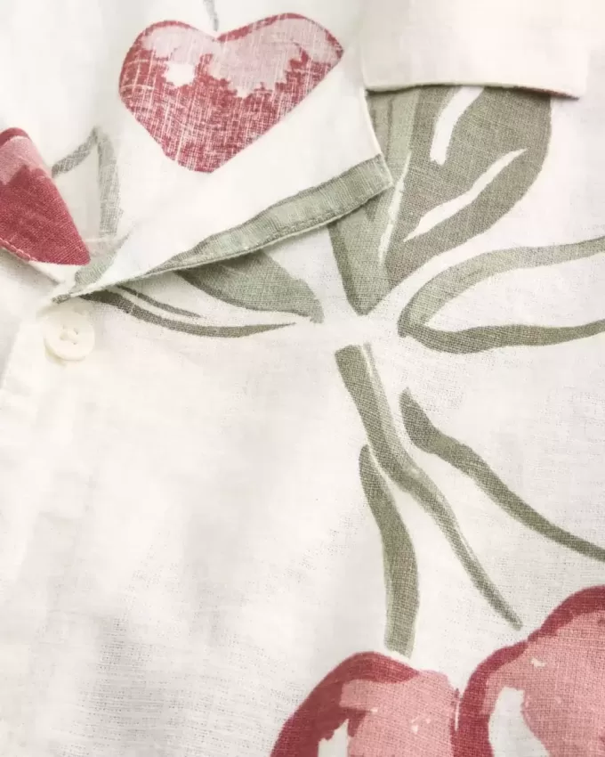 Boxy Short-Sleeve Linen-Blend Shirt Boxy Short-Sleeve Linen-Blend Shirt