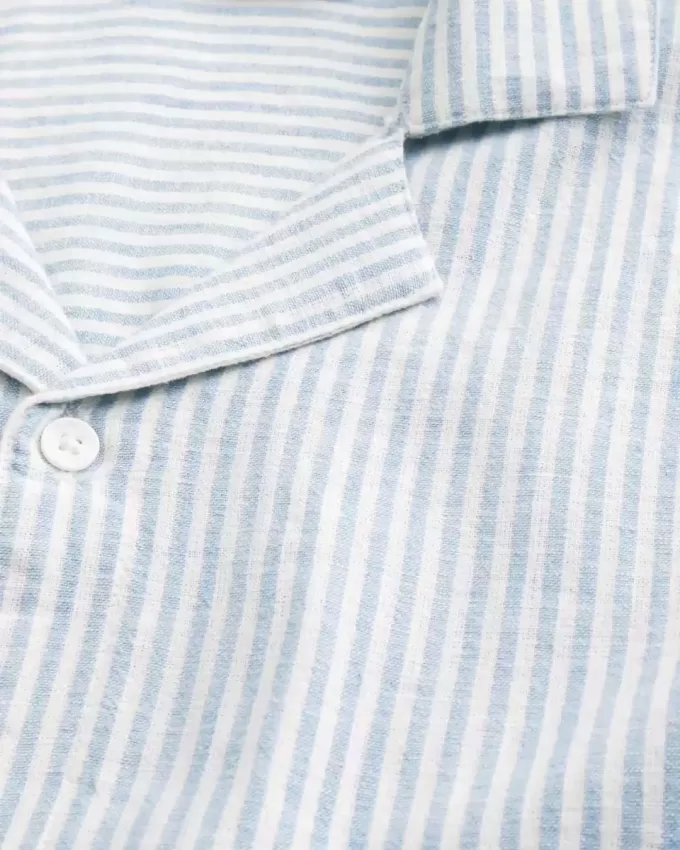 Boxy Short-Sleeve Linen-Blend Shirt Boxy Short-Sleeve Linen-Blend Shirt