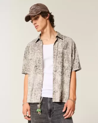 Boxy Short-Sleeve Pocket Shirt