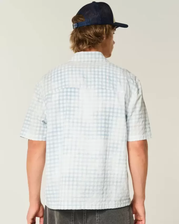 Boxy Short-Sleeve Pocket Shirt