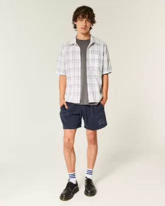 Boxy Short-Sleeve Pocket Shirt