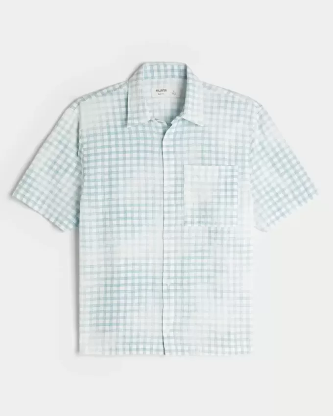 Boxy Short-Sleeve Pocket Shirt