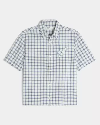 Boxy Short-Sleeve Star Applique Shirt Boxy Short-Sleeve Star Applique Shirt