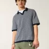 Boxy Short-Sleeve Sweater Polo Boxy Short-Sleeve Sweater Polo