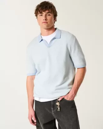 Boxy Short-Sleeve Sweater Polo Boxy Short-Sleeve Sweater Polo