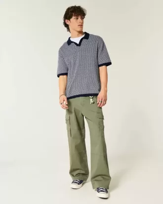 Boxy Short-Sleeve Sweater Polo Boxy Short-Sleeve Sweater Polo