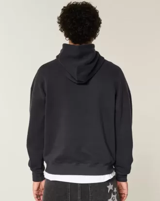 Boxy Skull Graphic Hoodie