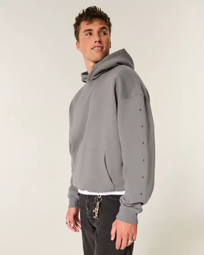 Boxy Star Detail Hoodie Boxy Star Detail Hoodie