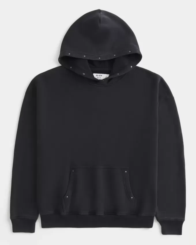 Boxy Studded Hoodie Boxy Studded Hoodie