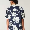 Boxy Tropical Pattern Linen-Blend Shirt Boxy Tropical Pattern Linen-Blend Shirt