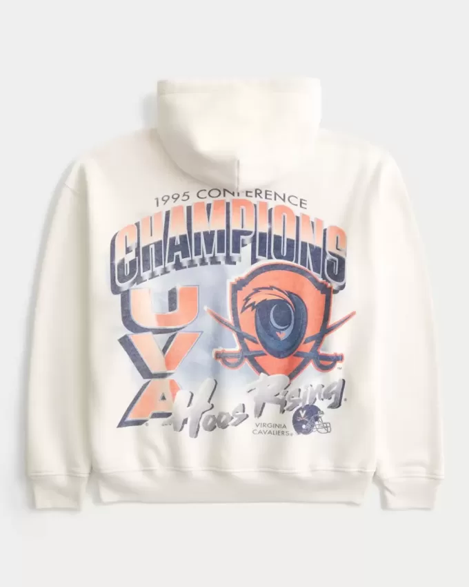 Boxy University of Virginia Cavaliers Graphic Hoodie Boxy University of Virginia Cavaliers Graphic Hoodie