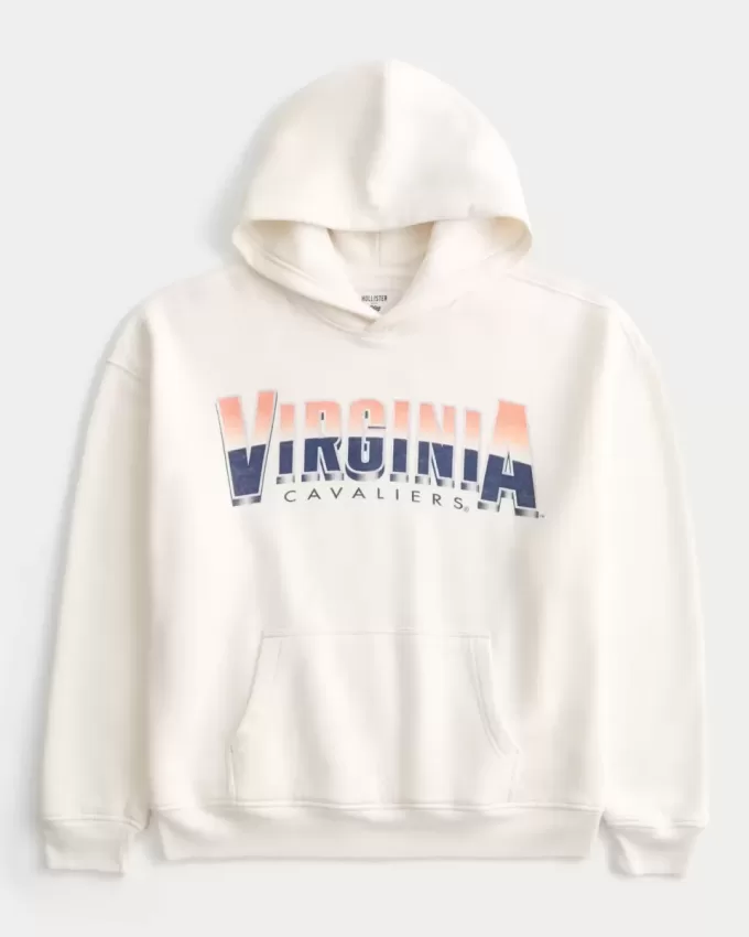Boxy University of Virginia Cavaliers Graphic Hoodie Boxy University of Virginia Cavaliers Graphic Hoodie