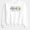 Boxy West Coast Marathon Graphic Crew Sweatshirt Boxy West Coast Marathon Graphic Crew Sweatshirt