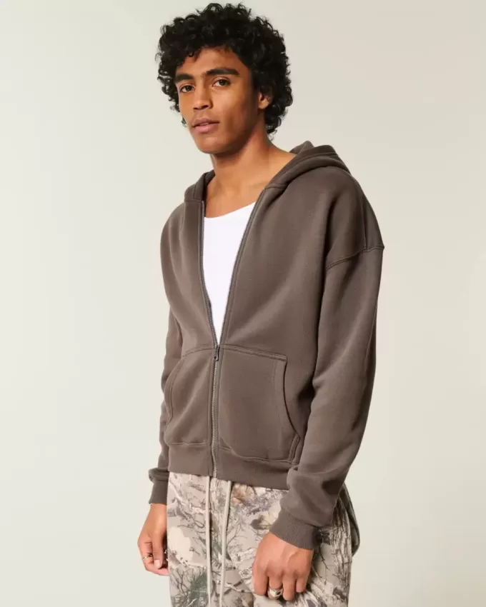 Boxy Zip-Up Hoodie Boxy Zip-Up Hoodie