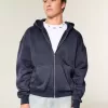 Boxy Zip-Up Hoodie