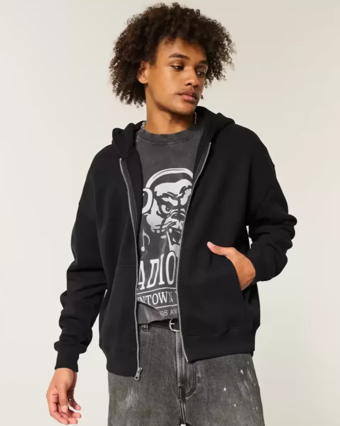 Boxy Zip-Up Hoodie Boxy Zip-Up Hoodie