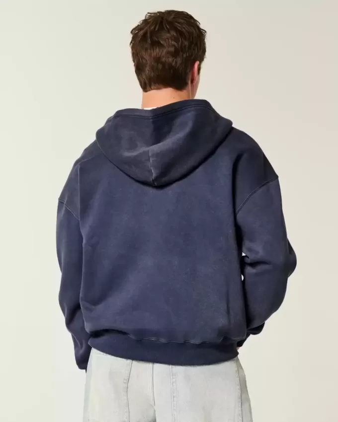 Boxy Zip-Up Hoodie