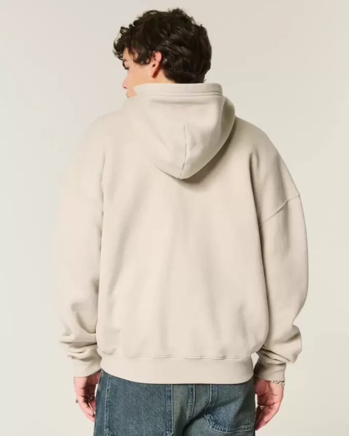 Boxy Zip-Up Hoodie