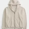 Boxy Zip-Up Hoodie