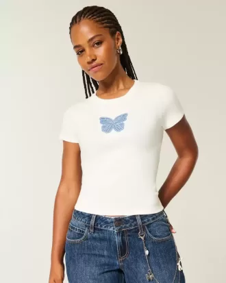 Butterfly Graphic Baby Tee