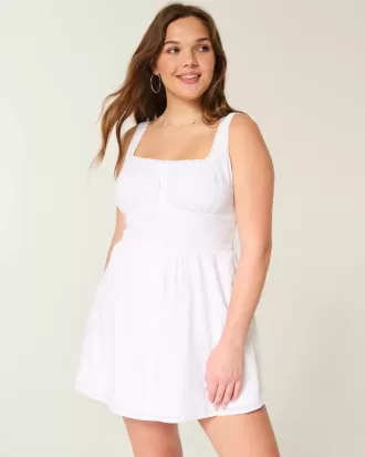 Button-Front Mini Dress