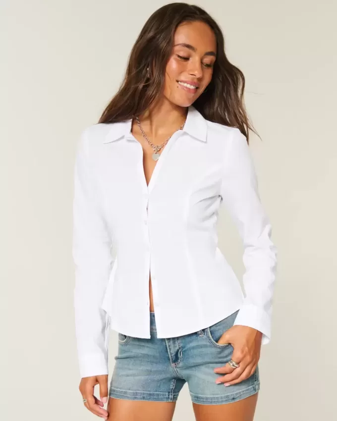Button-Through Poplin Shirt Button-Through Poplin Shirt
